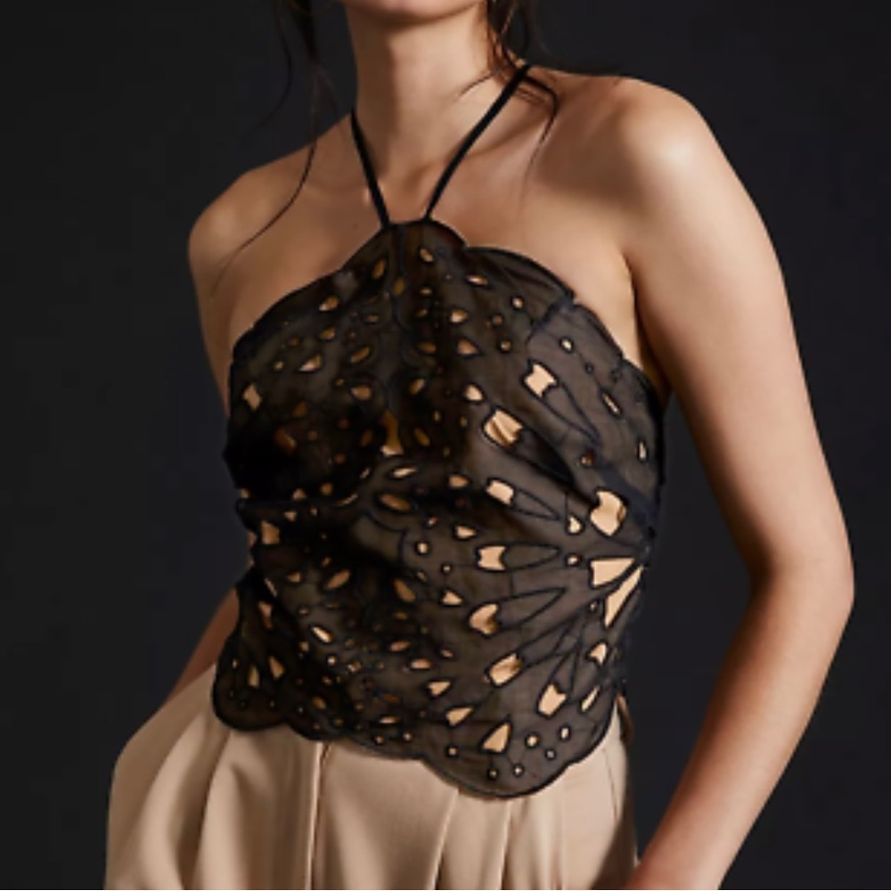 NWT Anthropologie Butterfly Halter Top